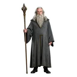 Elder wizard with a rune staff