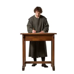 Mediaeval scribe at a lectern
