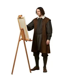 Renaissance painter at an easel