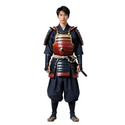 Samurai in lacquered armour