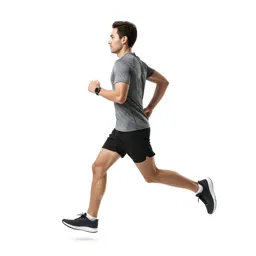 Long-distance runner mid-stride
