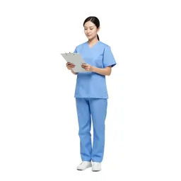Nurse checking a chart
