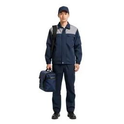 Postal courier with a satchel
