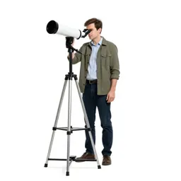 Astronomer at a telescope eyepiece