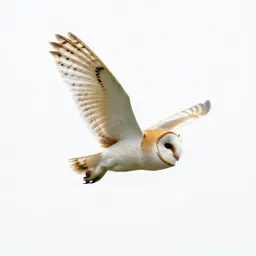 Barn owl in flight