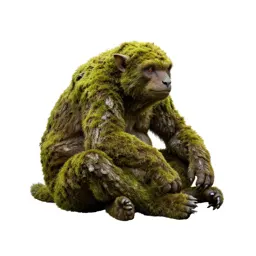 Forest spirit of moss and bark