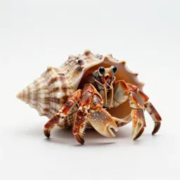 Hermit crab in a shell