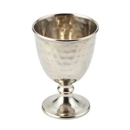 Goblet of hammered silver