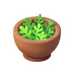 Mortar of glowing herbs
