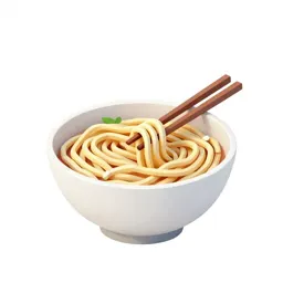 Bowl of noodles with chopsticks