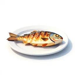 Grilled fish on a plate