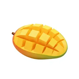Mango sliced open