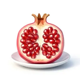 Pomegranate halved