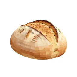 Sourdough boule with a scored crust