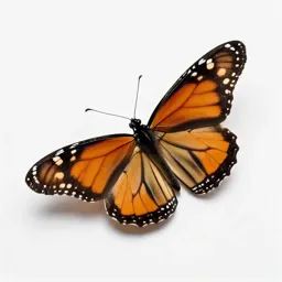 Monarch butterfly with open wings