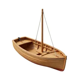 Wooden sailing dinghy