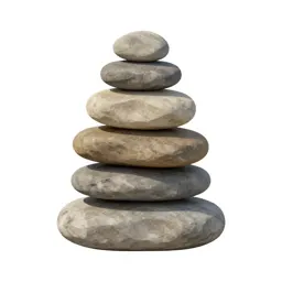 River stone stack