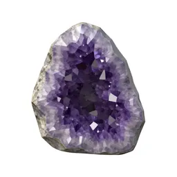 Amethyst geode half