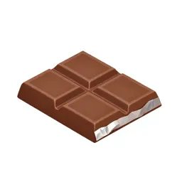 Chocolate bar in foil