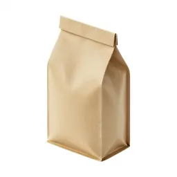 Kraft paper coffee bag with a valve