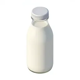 Milk bottle with a foil cap