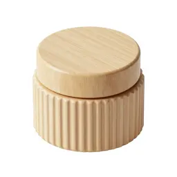 Ribbed cosmetics jar
