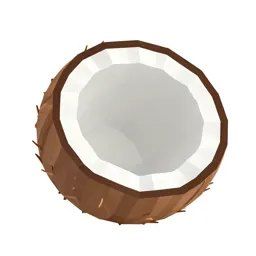Coconut cracked open