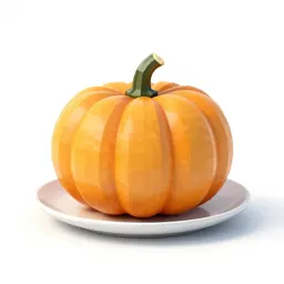 Crown pumpkin cut open