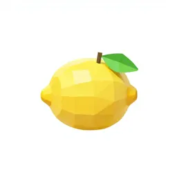 Lemon with a leaf