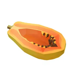 Papaya halved