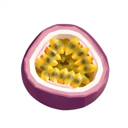 Passionfruit halved
