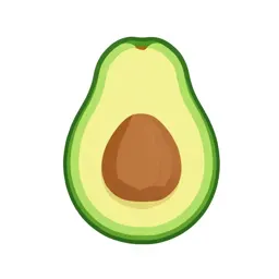 Avocado halved with the stone