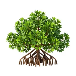 Mangrove with stilt roots
