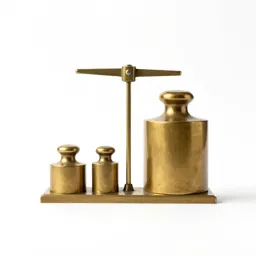 Scale with brass weights