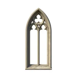 Gothic window tracery panel