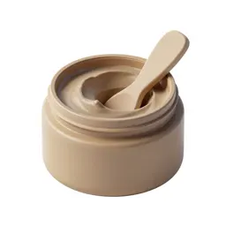 Clay mask jar with a spatula