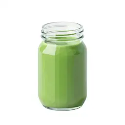 Green smoothie in a jar