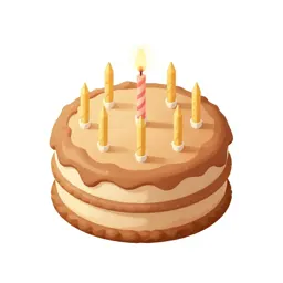 Birthday cake with candles