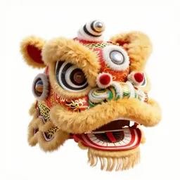 Lion dance head