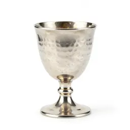 Goblet of hammered silver