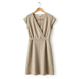 Wrap dress on a hanger