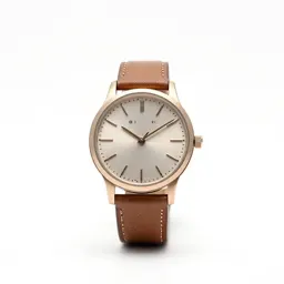 Wristwatch with a leather strap