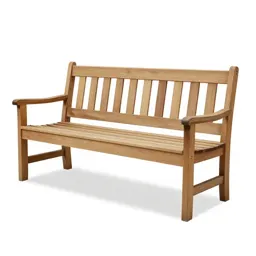 Garden bench with slats