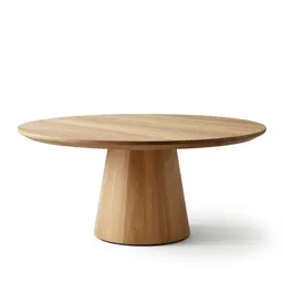 Round pedestal dining table