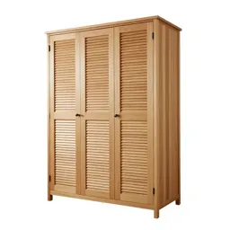 Wardrobe with louvred doors