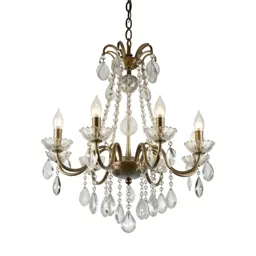 Chandelier with glass drops