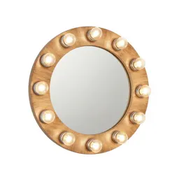 Mirror with bulb surround
