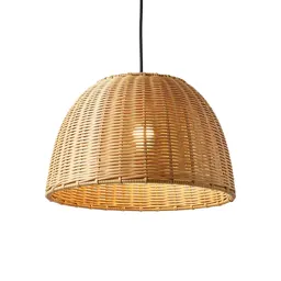 Rattan pendant shade