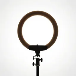 Ring light on a stand