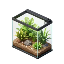 Aquarium with a planted substrate